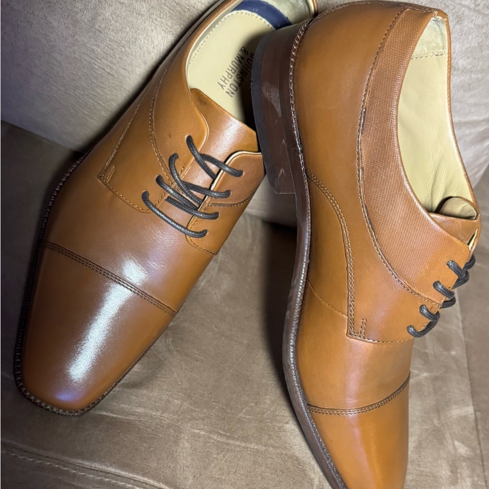 Johnston & Murphy Men's Brown Leather Derbys - Picture 4 of 8